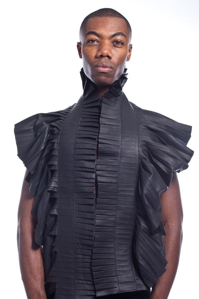 The Throne Pleated Leather Scarf